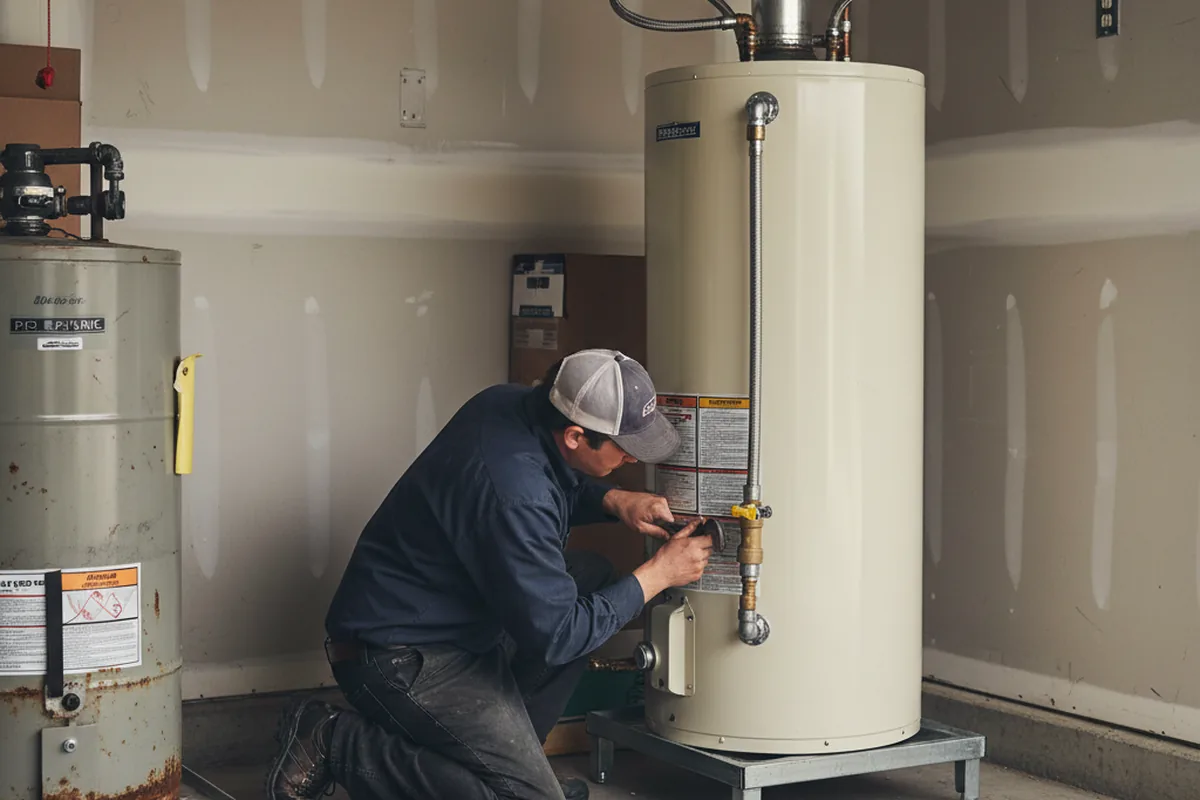 Water heater and shutoff valve replacement in Kalama