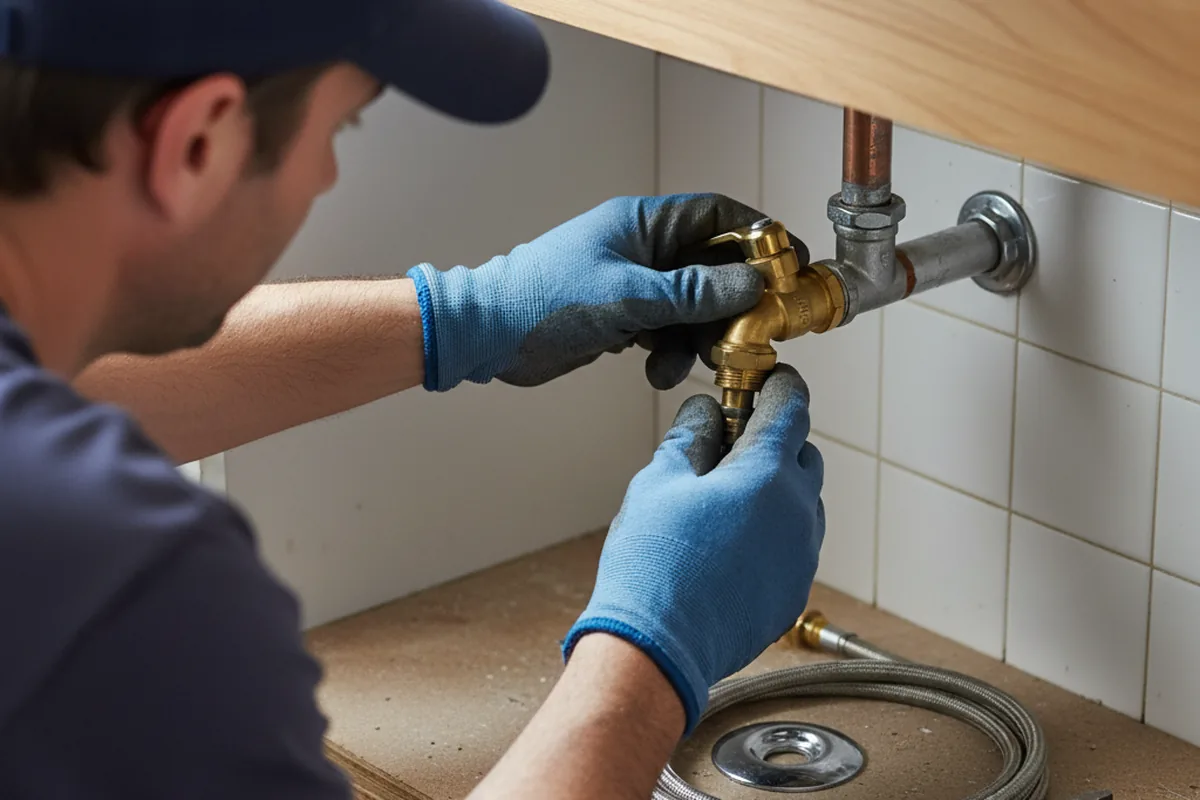 Shutoff valve and fitting work during Emergency Plumbing in Kalama
